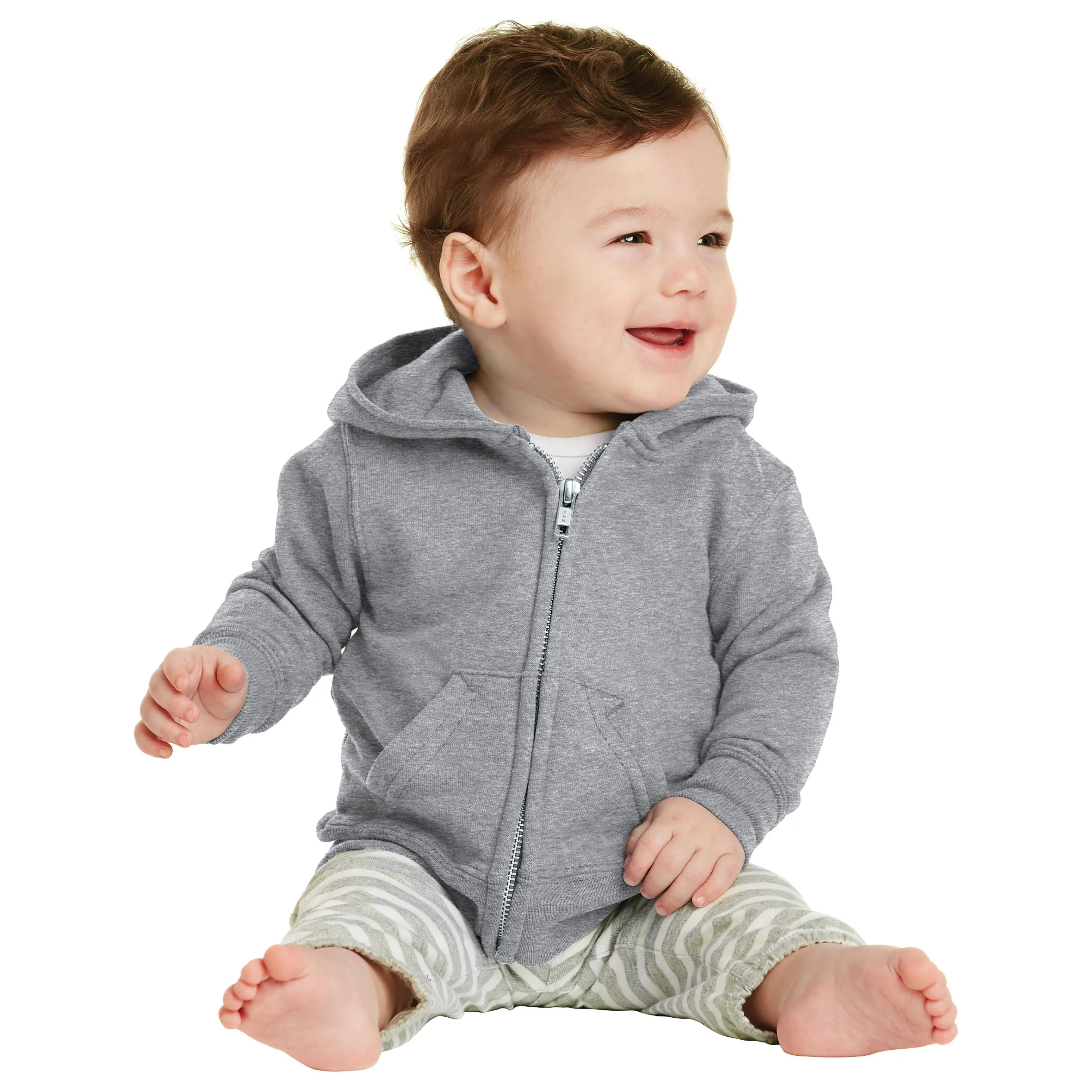 Port & Company Infant Core Fleece Full-Zip Hooded Sweatshirt