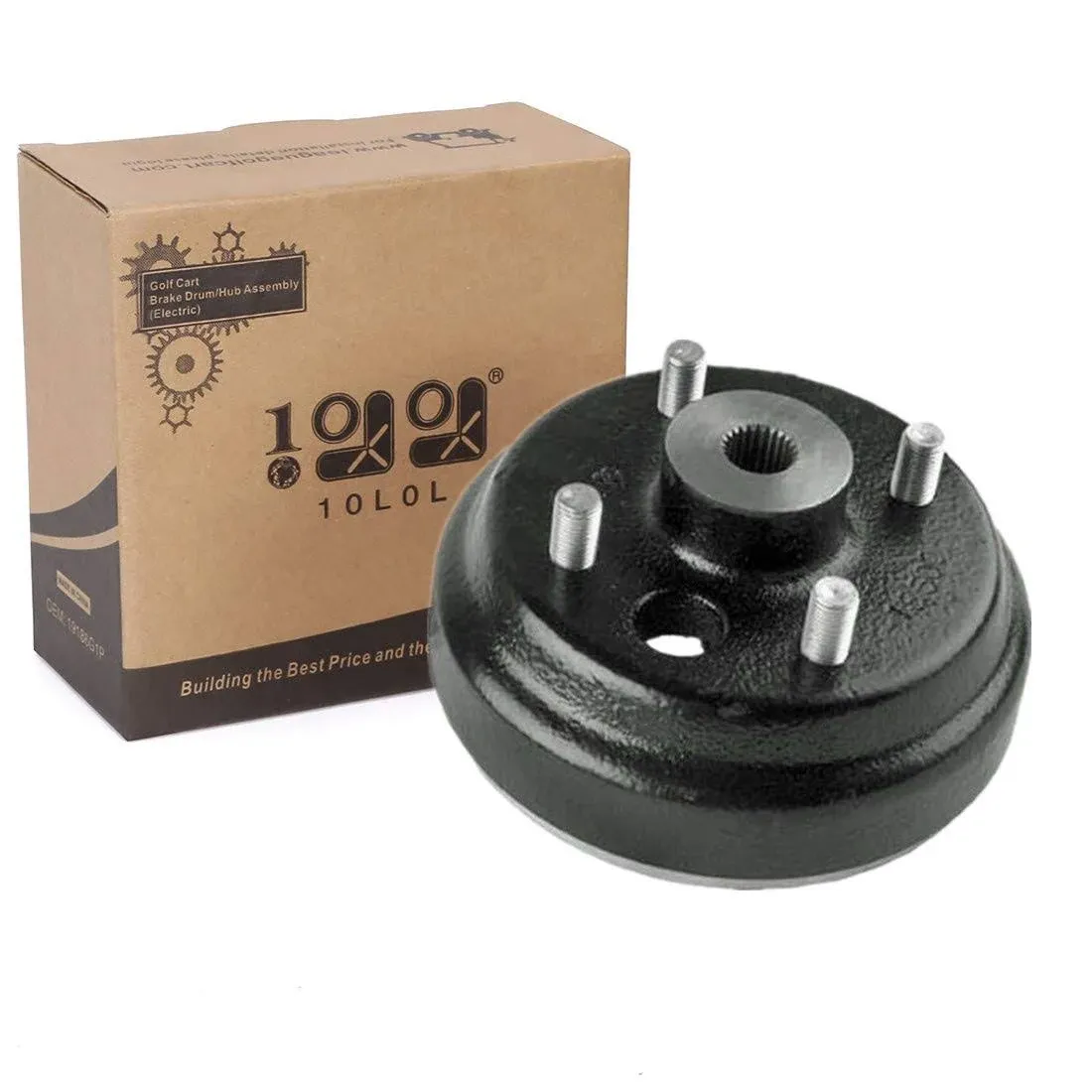 10L0L Golf Cart Brake Drum Hub Assembly(OEM# 19186G1P 19186-G1),EZGO TXT OEM Brake Drum (24 Spline) Fit PDS 1982-up Electric