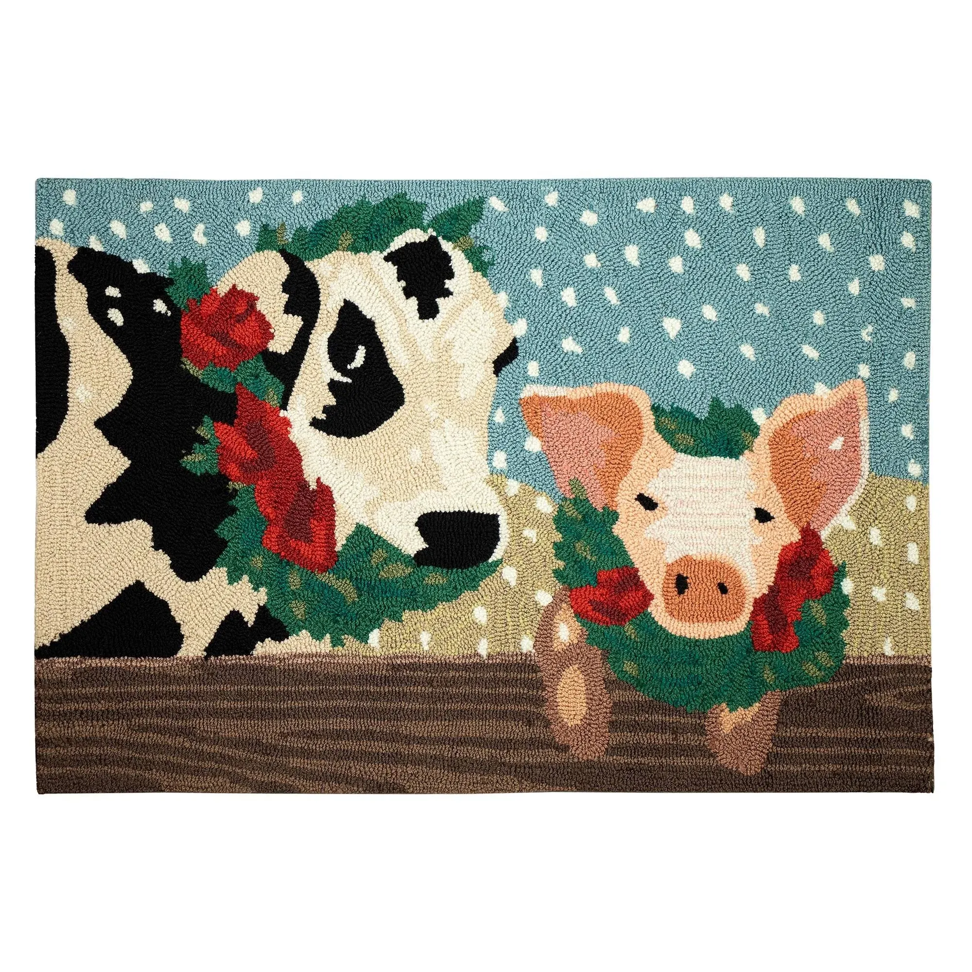 Liora Manne Frontporch Farm Holiday Indoor/Outdoor Rug - 20&#034; Multi 20&#034; x 30&#034;