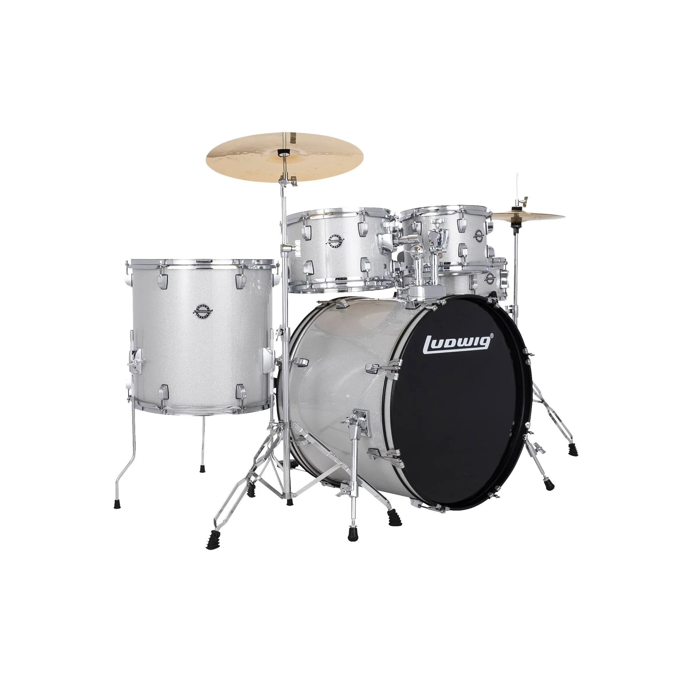 Ludwig Accent Drive 5-Piece Drum Kit - Silver Sparkle