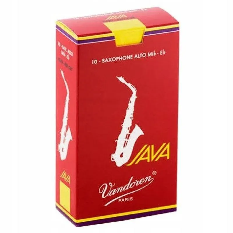 Vandoren Java Red Alto Saxophone Reeds Strength 2.5, Box of 10