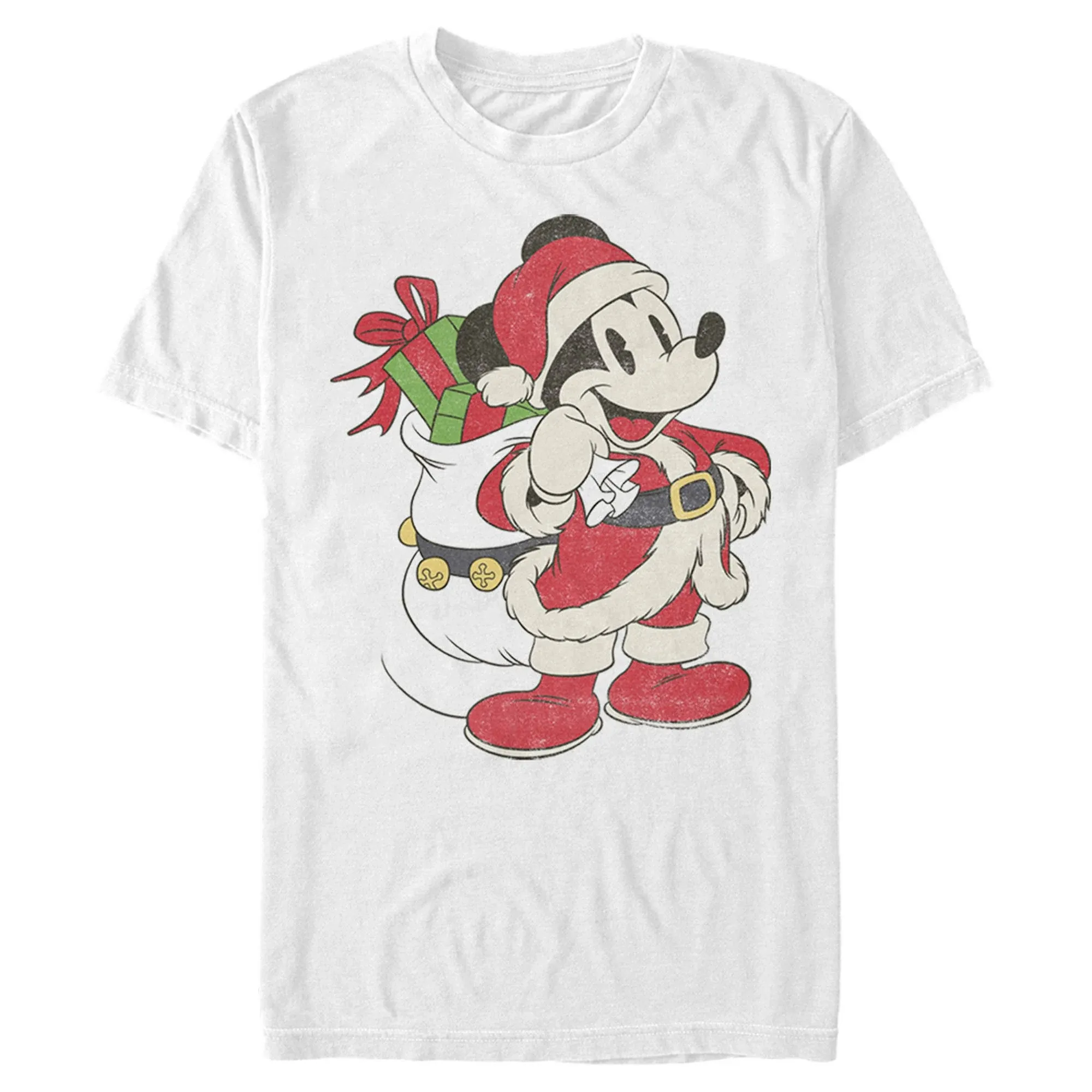 Mickey & Friends Men's Santa Mouse Graphic T-Shirt