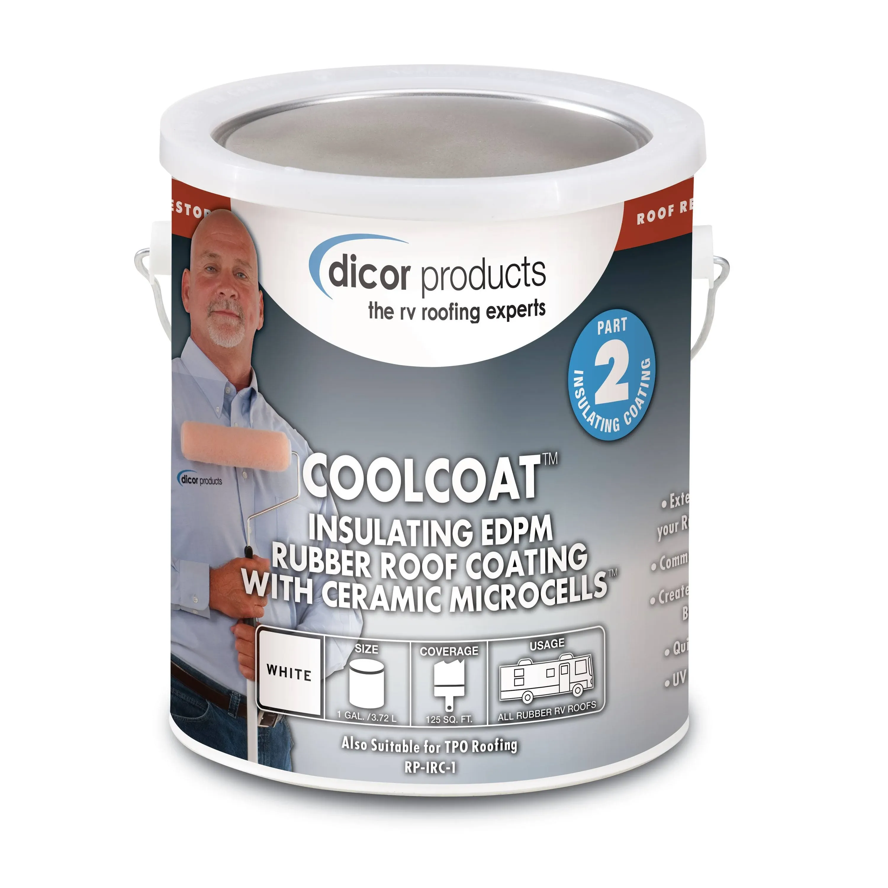 DICOR CoolCoat Insulating EPDM Roof Coating