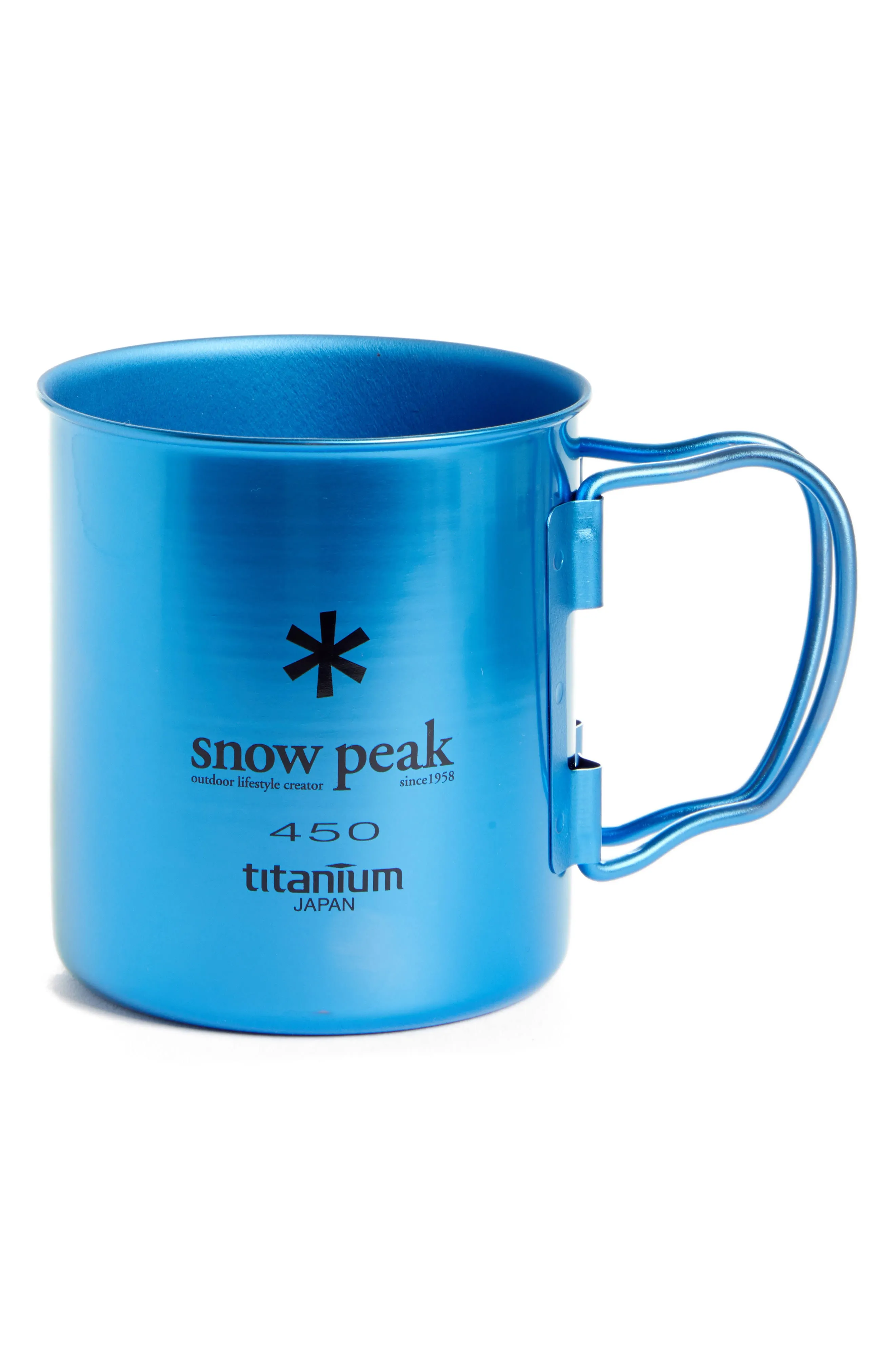 Snow Peak Titanium Single Wall 450 Mug - Blue