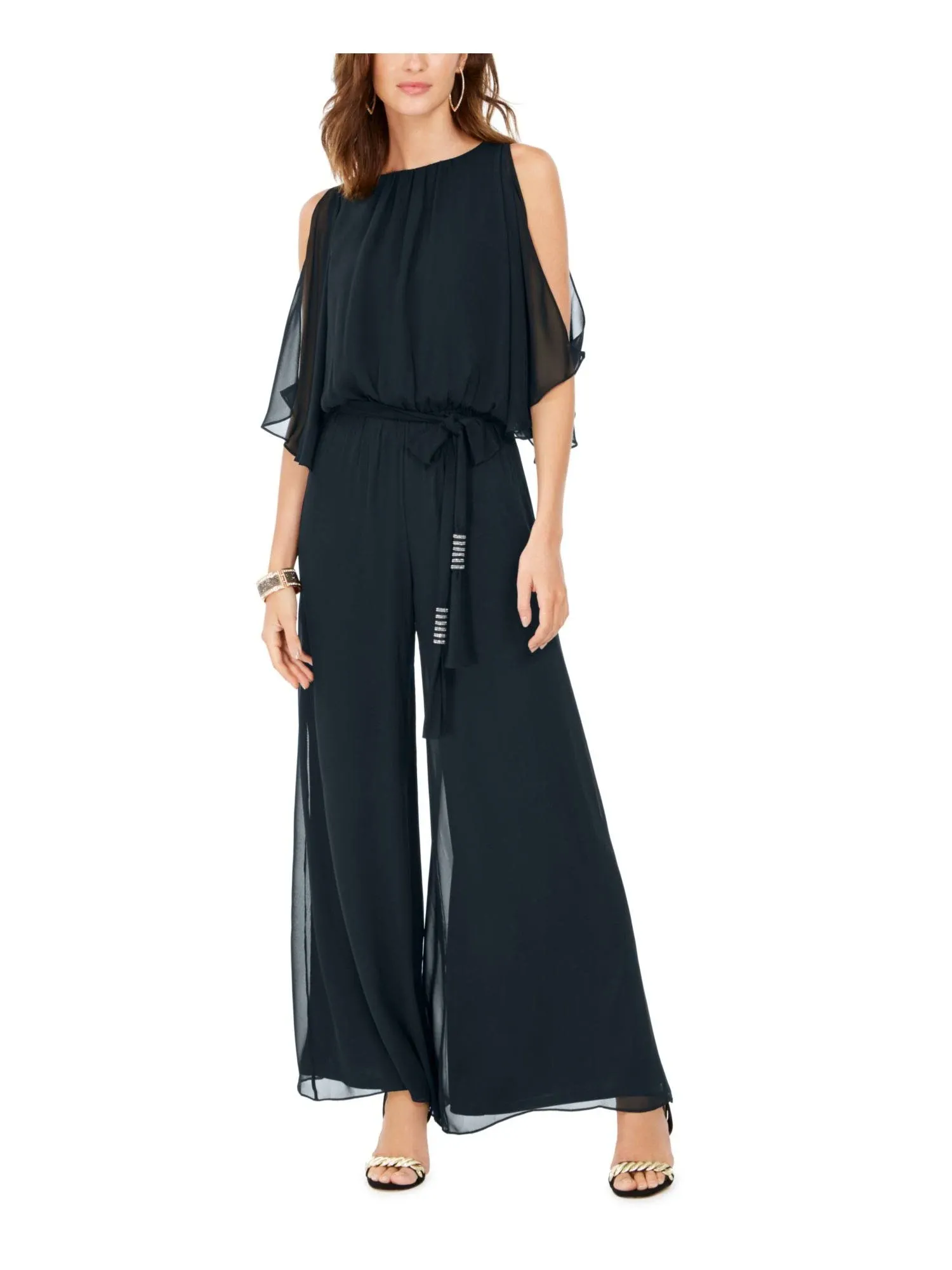 MSK Womens Cut-out Blouson Jumpsuit