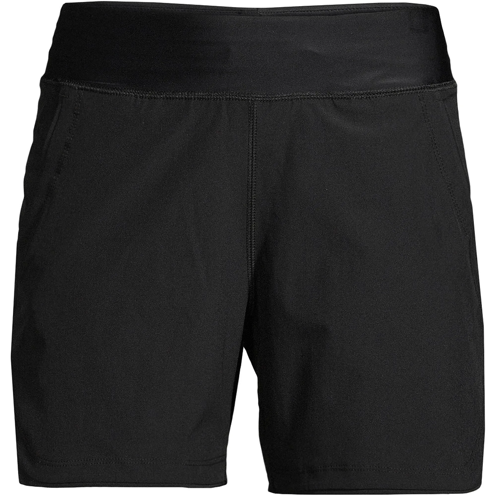 Lands' End Women's 5" Board Shorts with Panty - 6 - Black