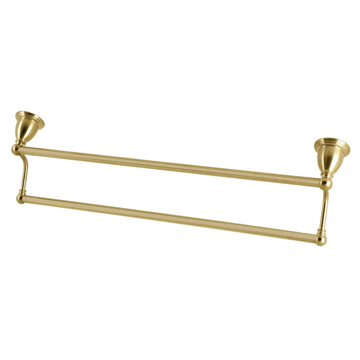 24Inch Dual Towel Bar, Brushed Brass