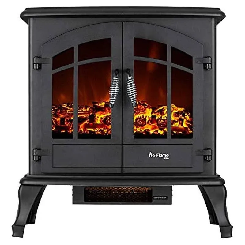 e-Flame Jasper Free Standing Electric Fireplace Stove USA - Black