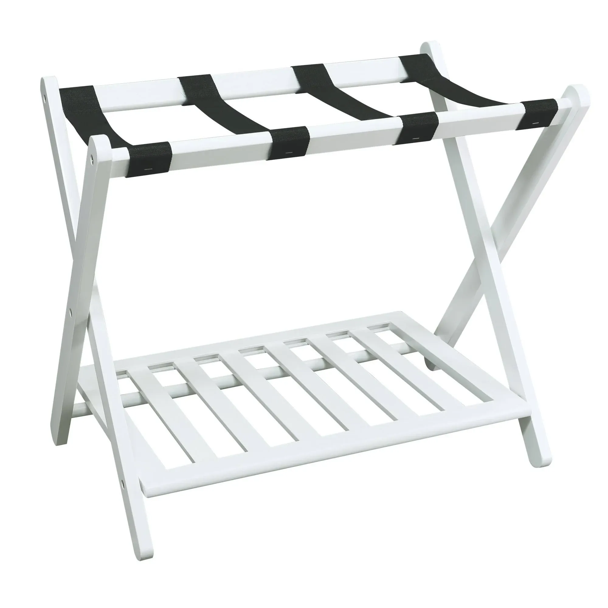 Luggage Rack with Shelf-Natural