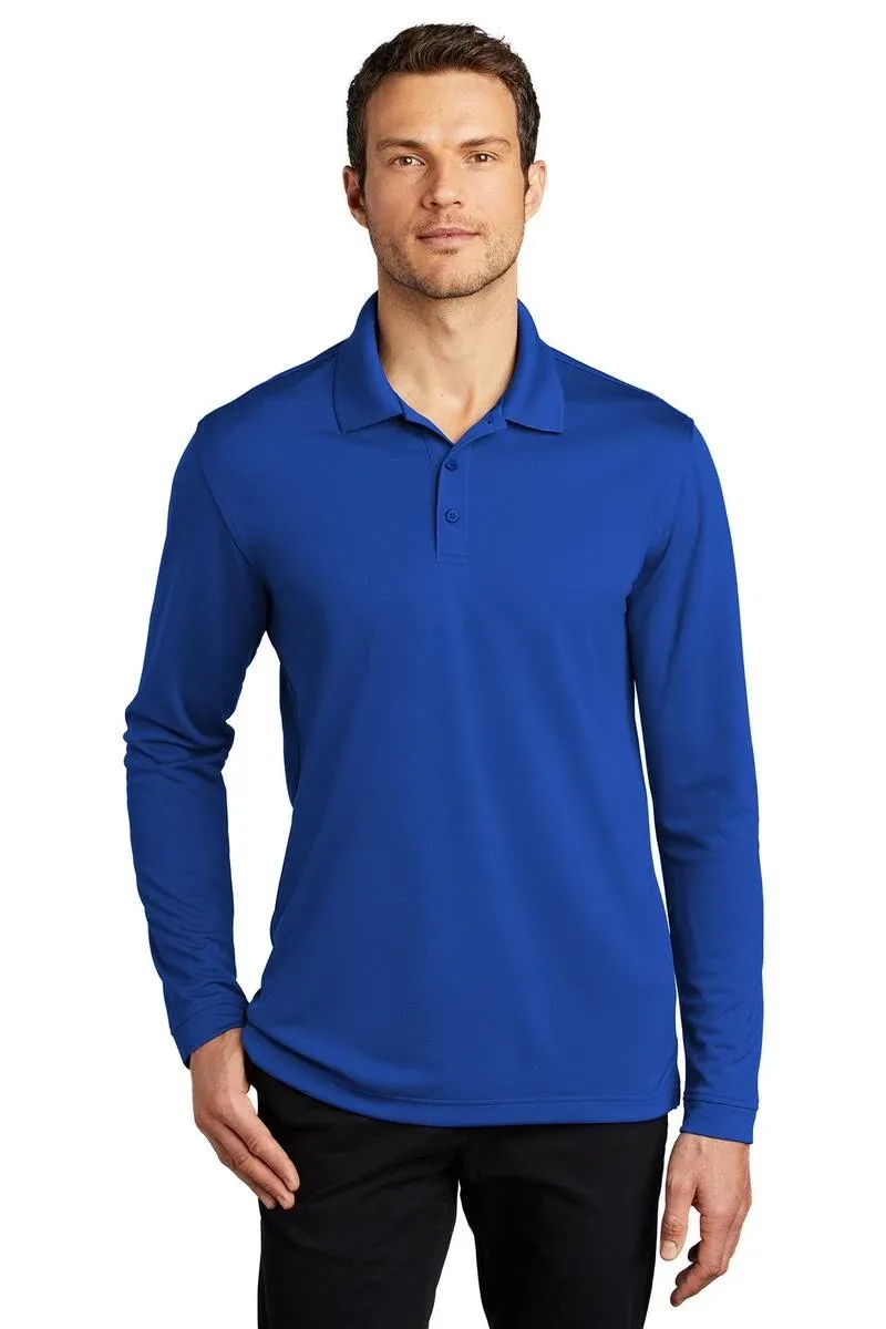 Port Authority K110LS Dry Zone UV Micro Mesh Long Sleeve Polo - True Royal - L