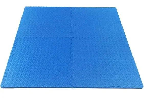 ProsourceFit Exercise Puzzle Mat 1/2-in Tiles - 24 Sq ft - Brown