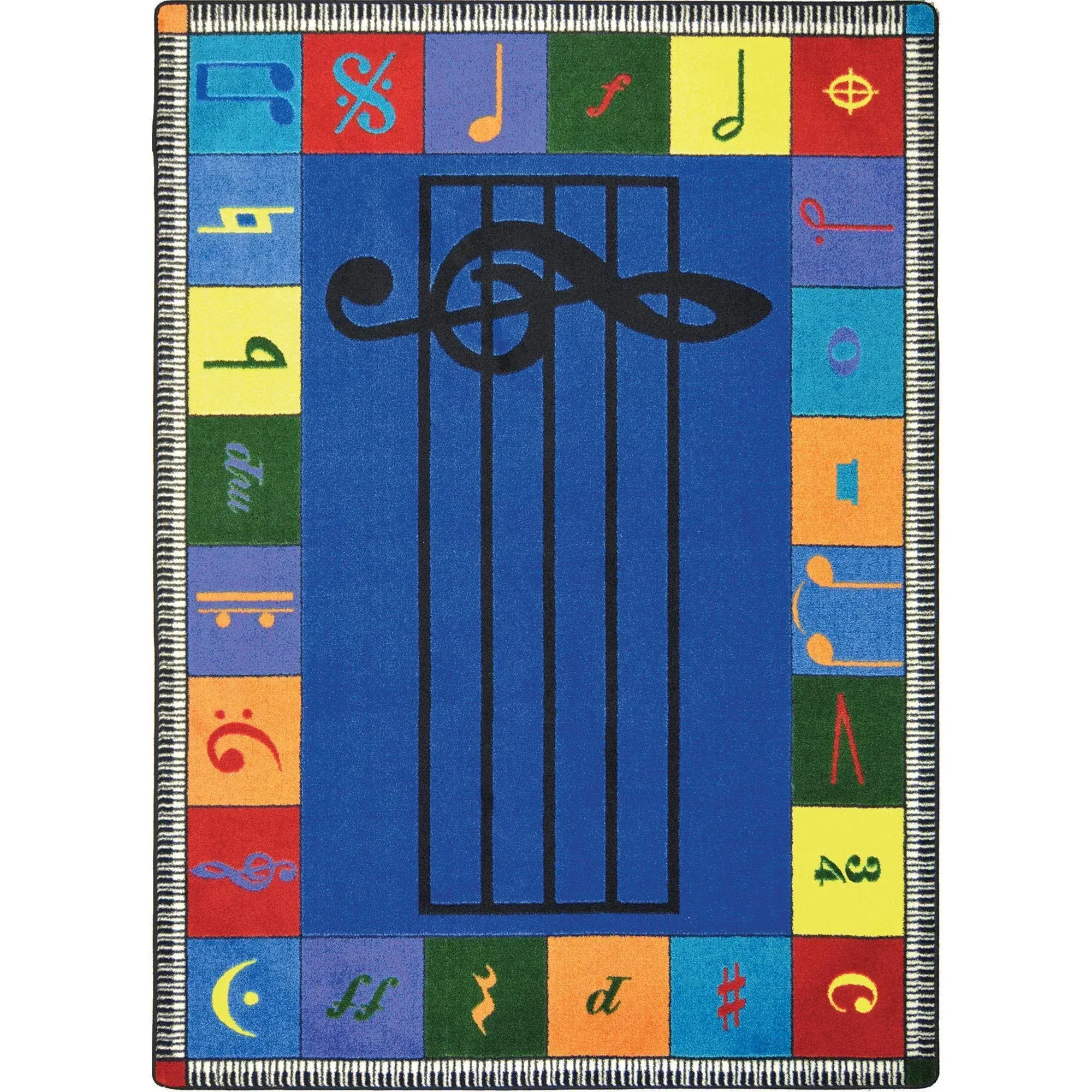 Joy Carpets Note Worthy Elementary Rug, Multi, 5'4" x 7'8"