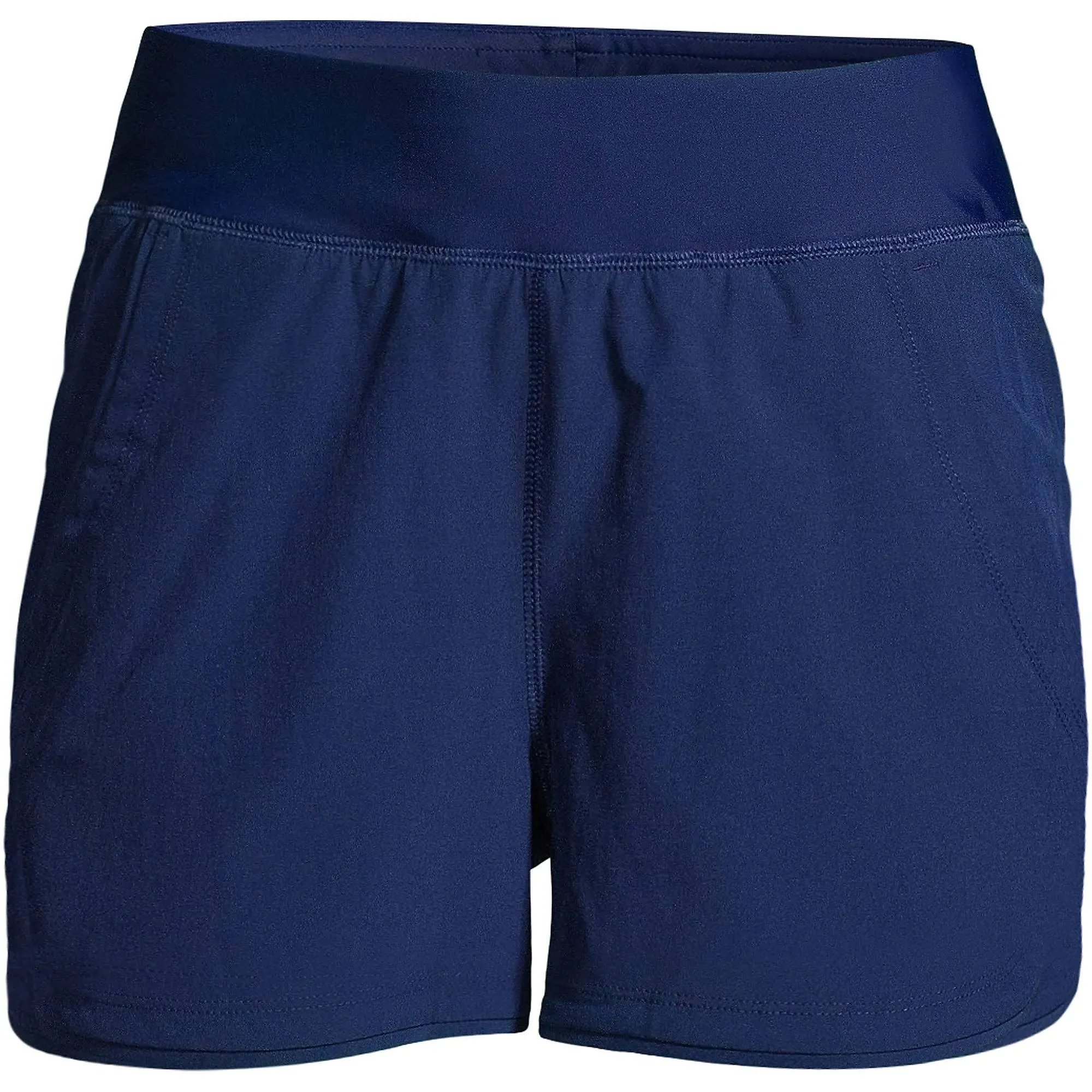 Lands' End Women's 3" Quick Dry Elastic Waist Board Shorts Swim Cover-up Shorts with Panty