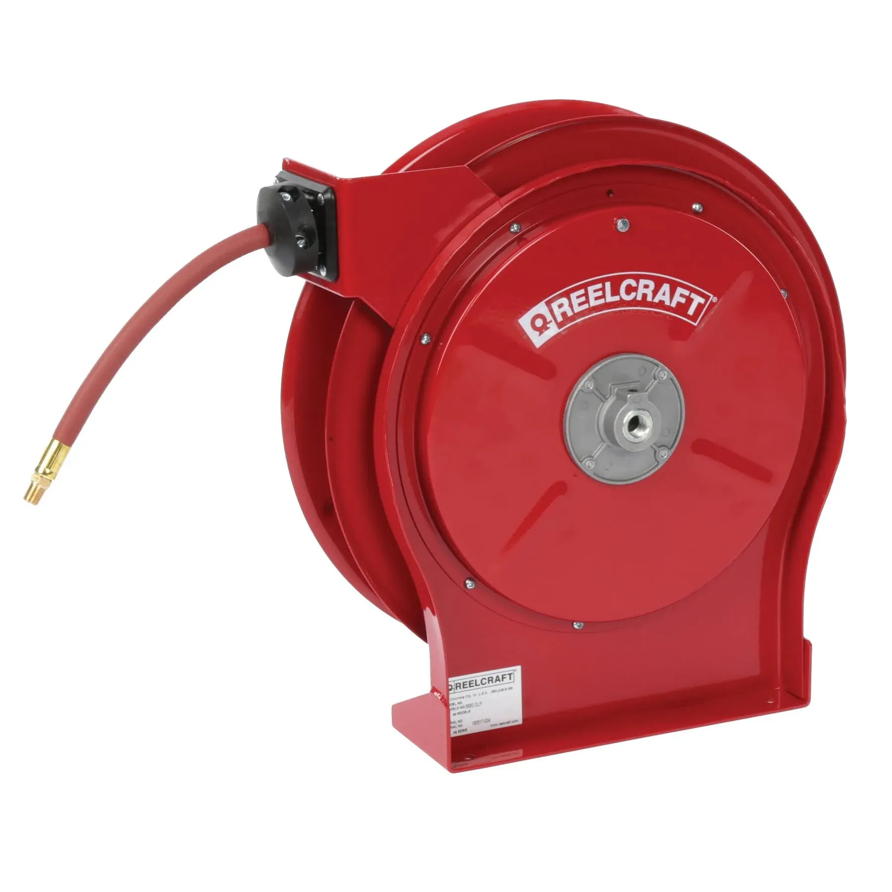 Reelcraft premium duty, spring retractable hose reel, 3/8 in. x 50 ft. 300 PSI with hose