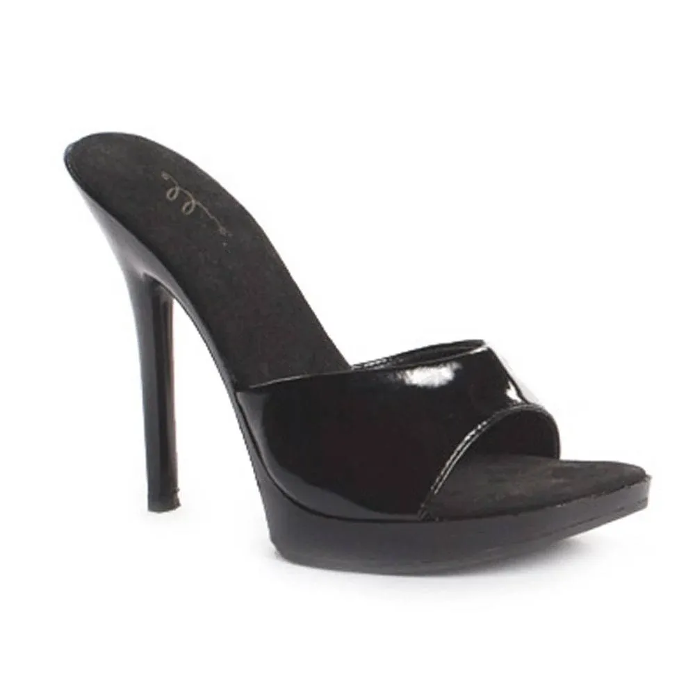 502-VANITY, 5" Heel Mule Black PU Size 10