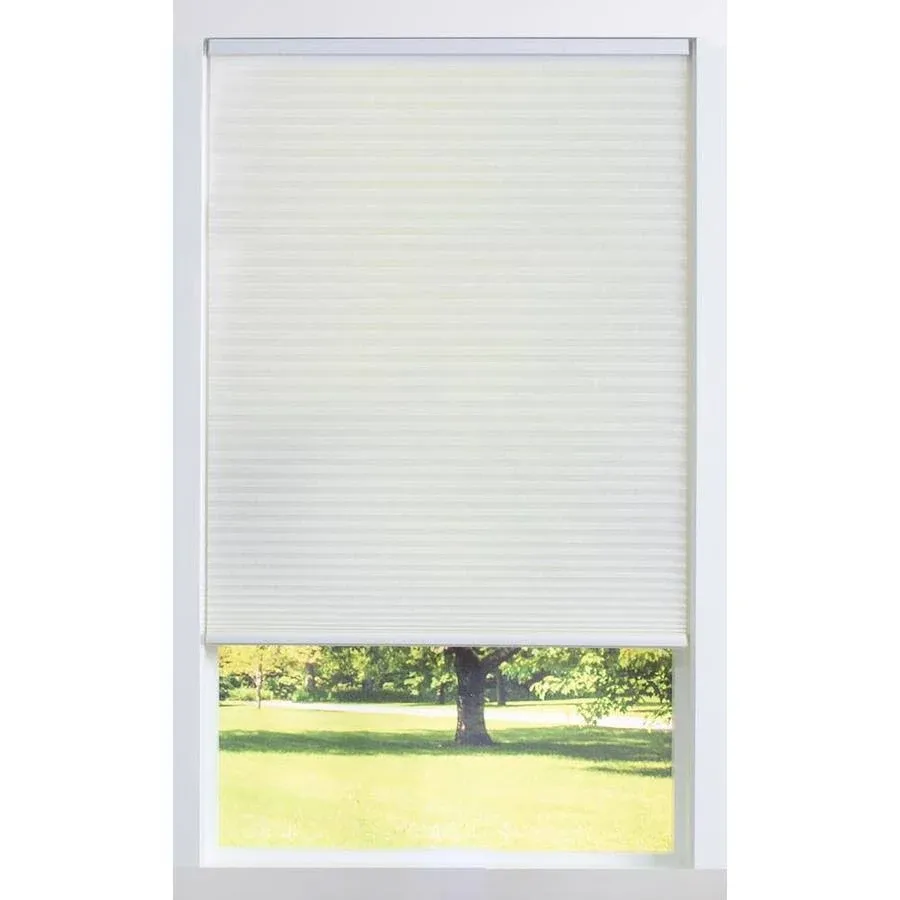 Allen + Roth 34-in x 72-in White Light Filtering Cordless Cellular Shade Polyester | 78685