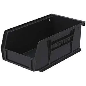 Akro-Mils 30220BLACK Hang and Stack Bin, Black, Plastic, 3 in