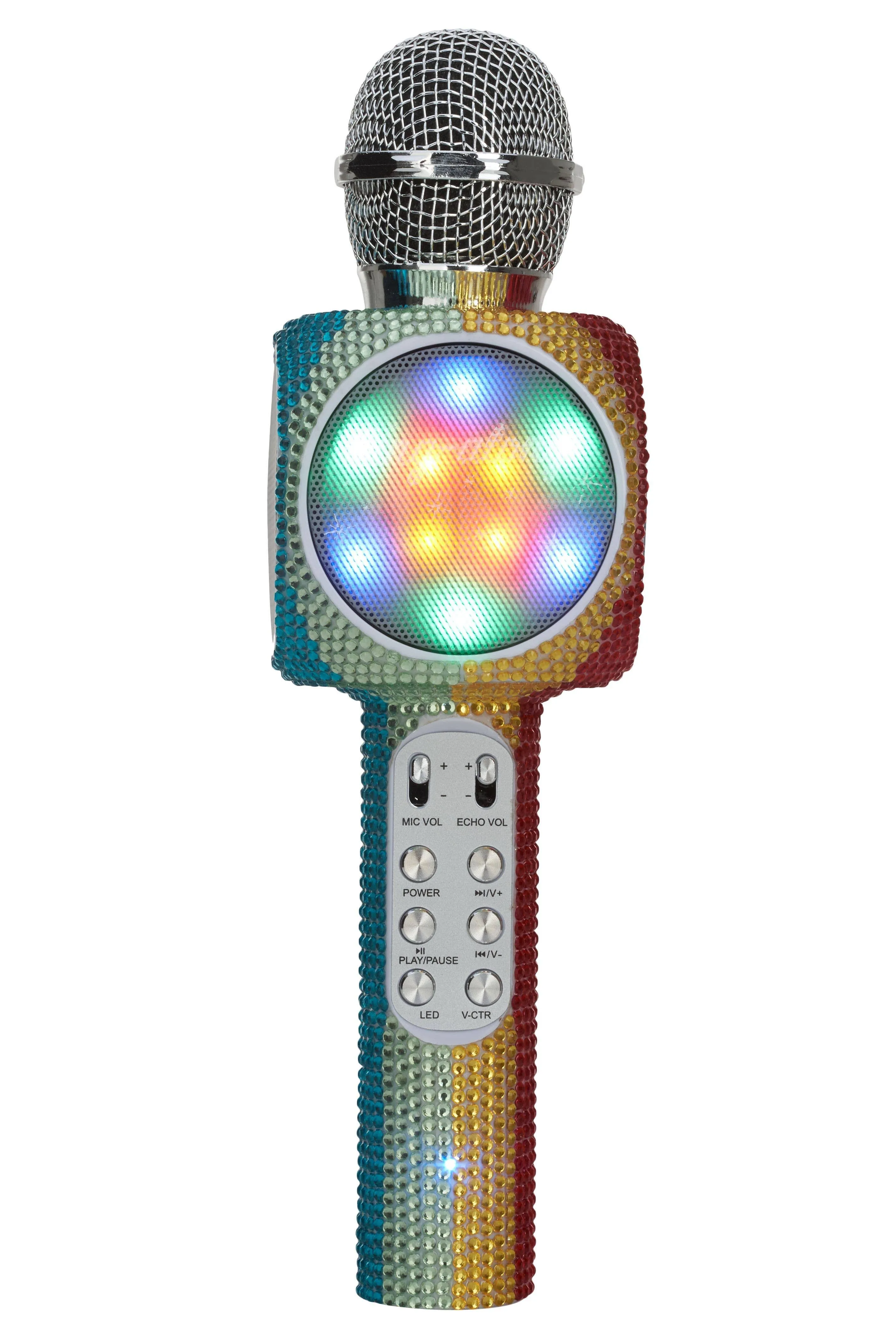 Sing Along Karaoke Bling Microphone Rainbow