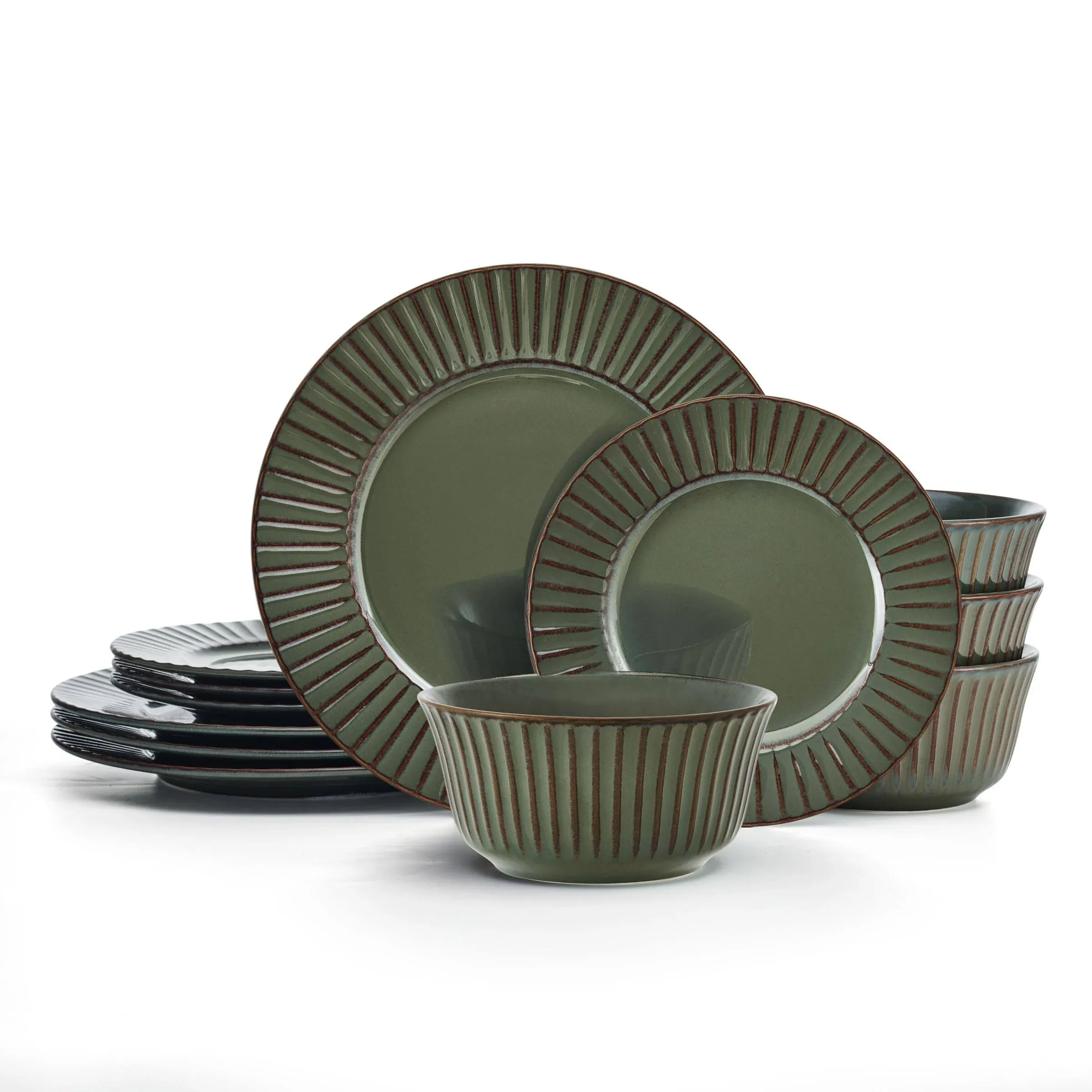 Pfaltzgraff Dannie 12 Piece Dinnerware Set, Service for 4, Gray