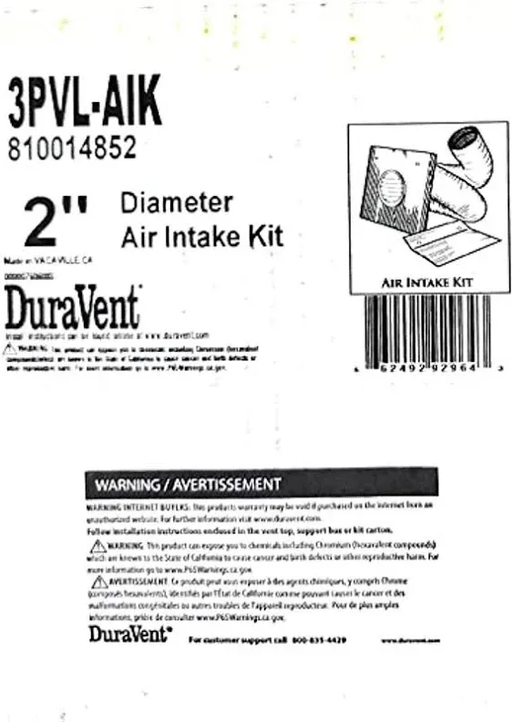 Duravent 4007174 Pelletvent Air Intake Kit