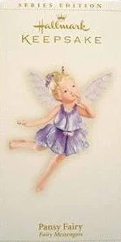 New Hallmark PANSY FAIRY #2 Fairy Messenger Series 2006 Christmas Ornament