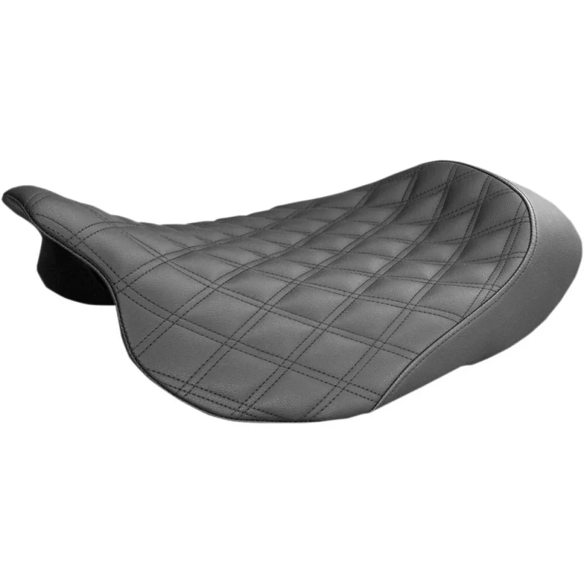 Saddlemen Renegade Solo Seat - Black - Lattice Stitched - '08-'23 FLH 808-07B-002LS