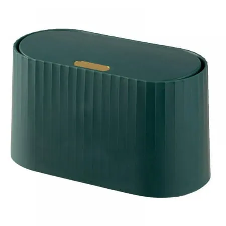 Mini Desktop Wastebasket Trash Can Plastic Small Tiny Office Countertop Garbage Can Green