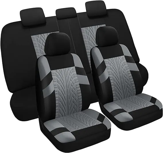 VarCozy Car Seat Covers Full Set Front & Split Rear Bench for Car