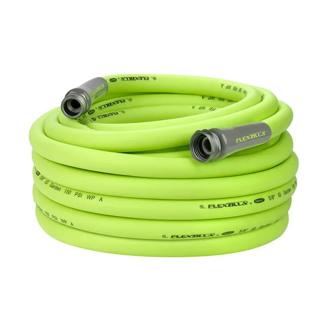 Flexzilla Garden Lead-in Hose with SwivelGrip, 5/8 in. x 5 ft., Heavy Duty, Lightweight, Drinking Water Safe, ZillaGreen - HFZG505YWS-E