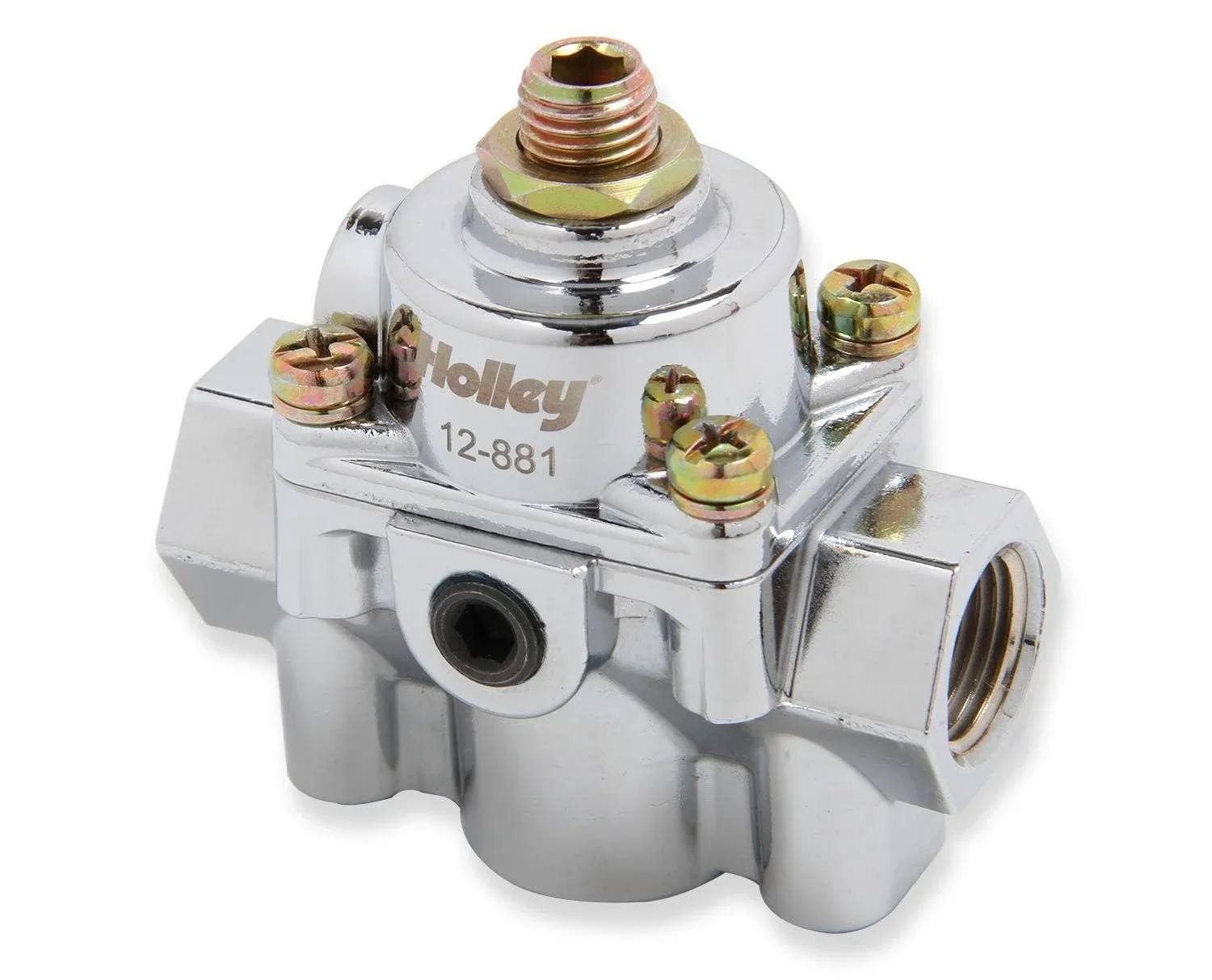 Holley 12-881 Alum Die Cast By Pass Style Carbureted Fuel Pressure Regulator