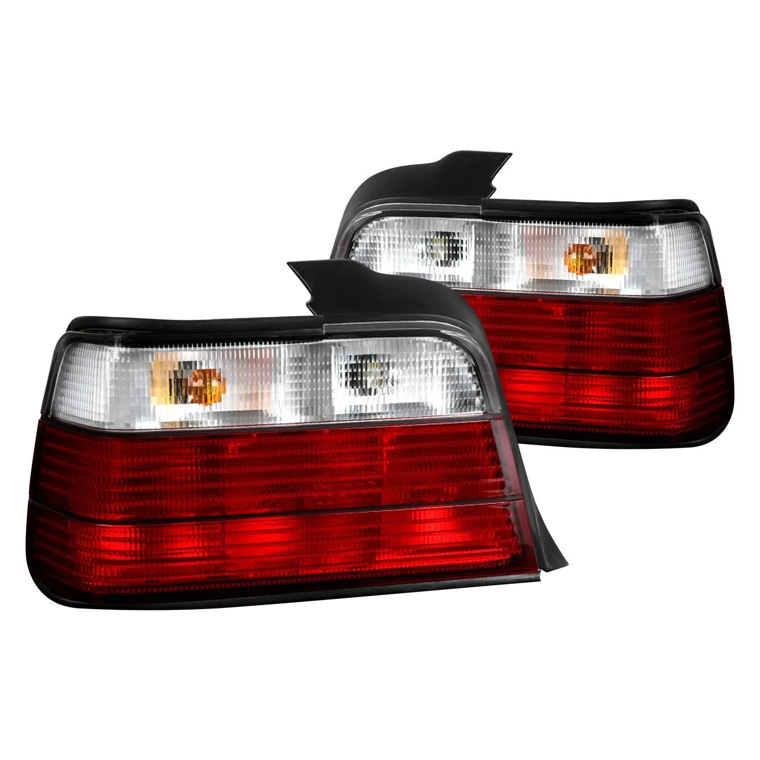 Spec-D Tuning LT-E364RPW-APC BMW E36 3-Series 4DR Euro Red Clear Tail Lights