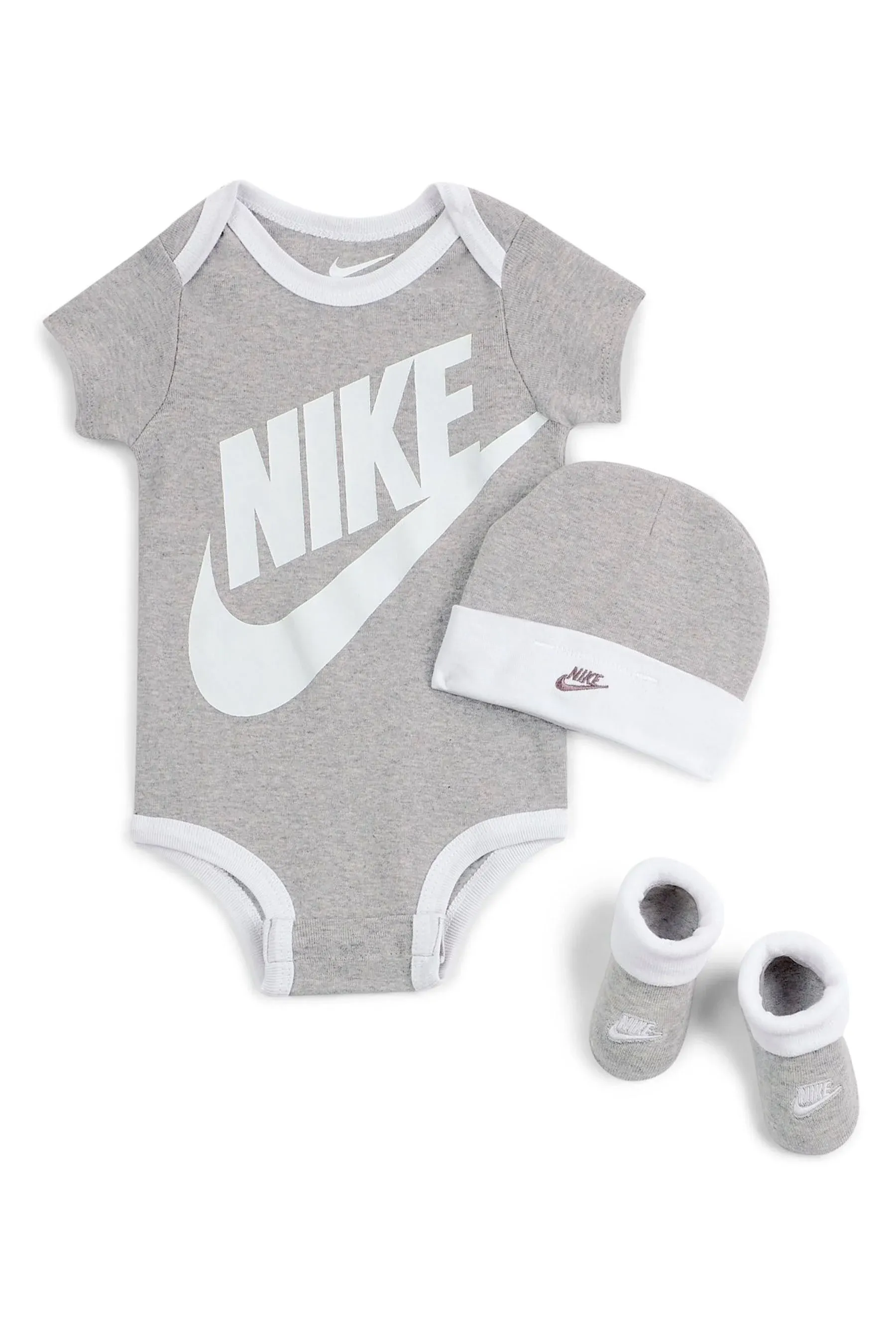 Nike Infant Futura 3-Piece Box Set, Grey - Size 0-6M