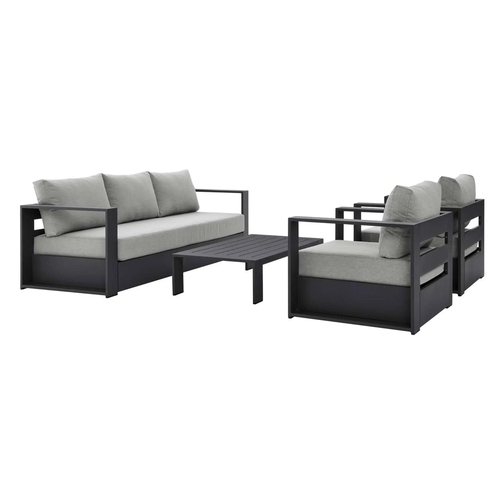 Modway Tahoe Outdoor Patio Powder-Coated Aluminum 4-Piece Set