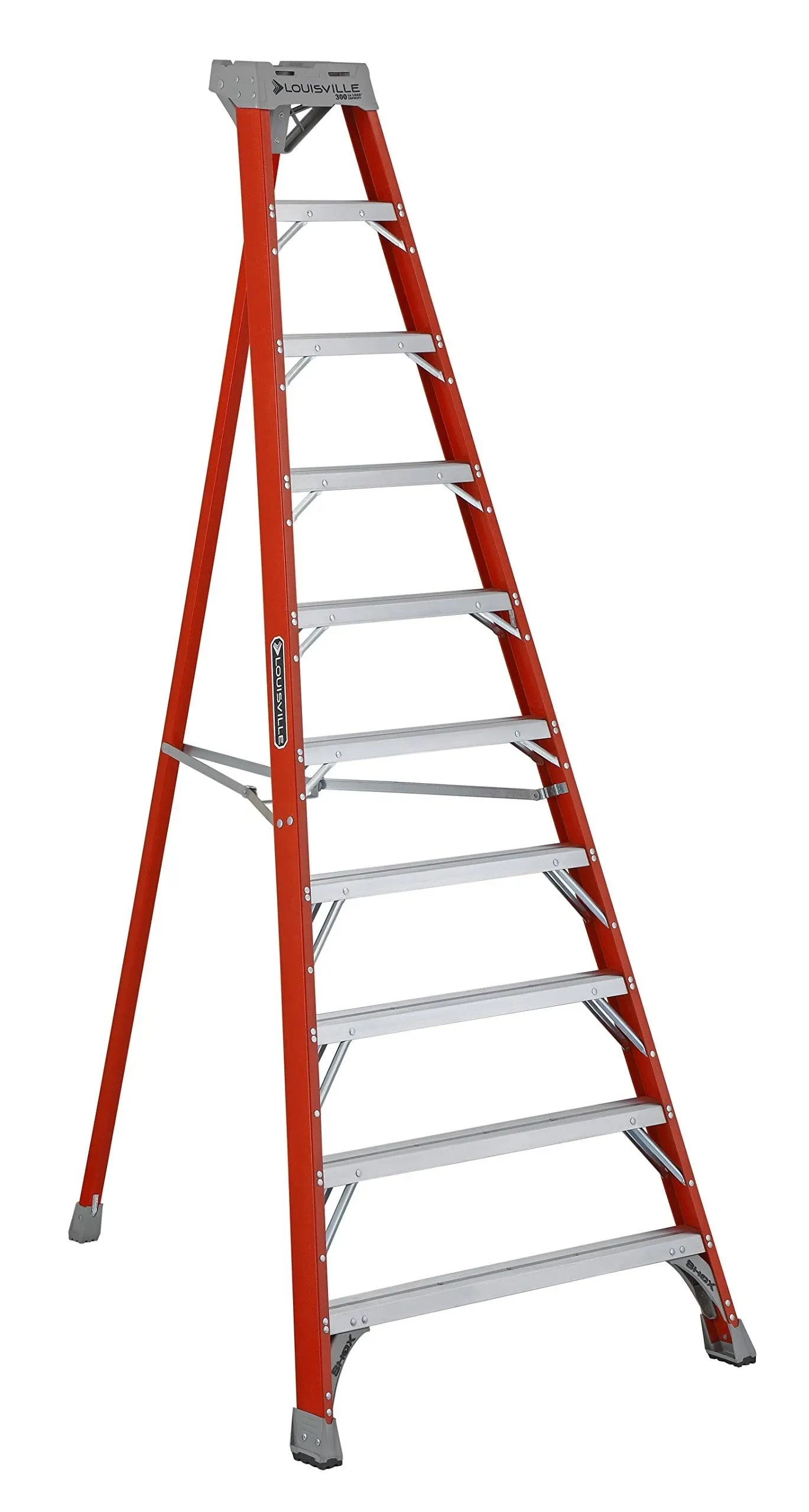 Louisville 10' Step Ladder iA 300lbs Fiberglass FS1510