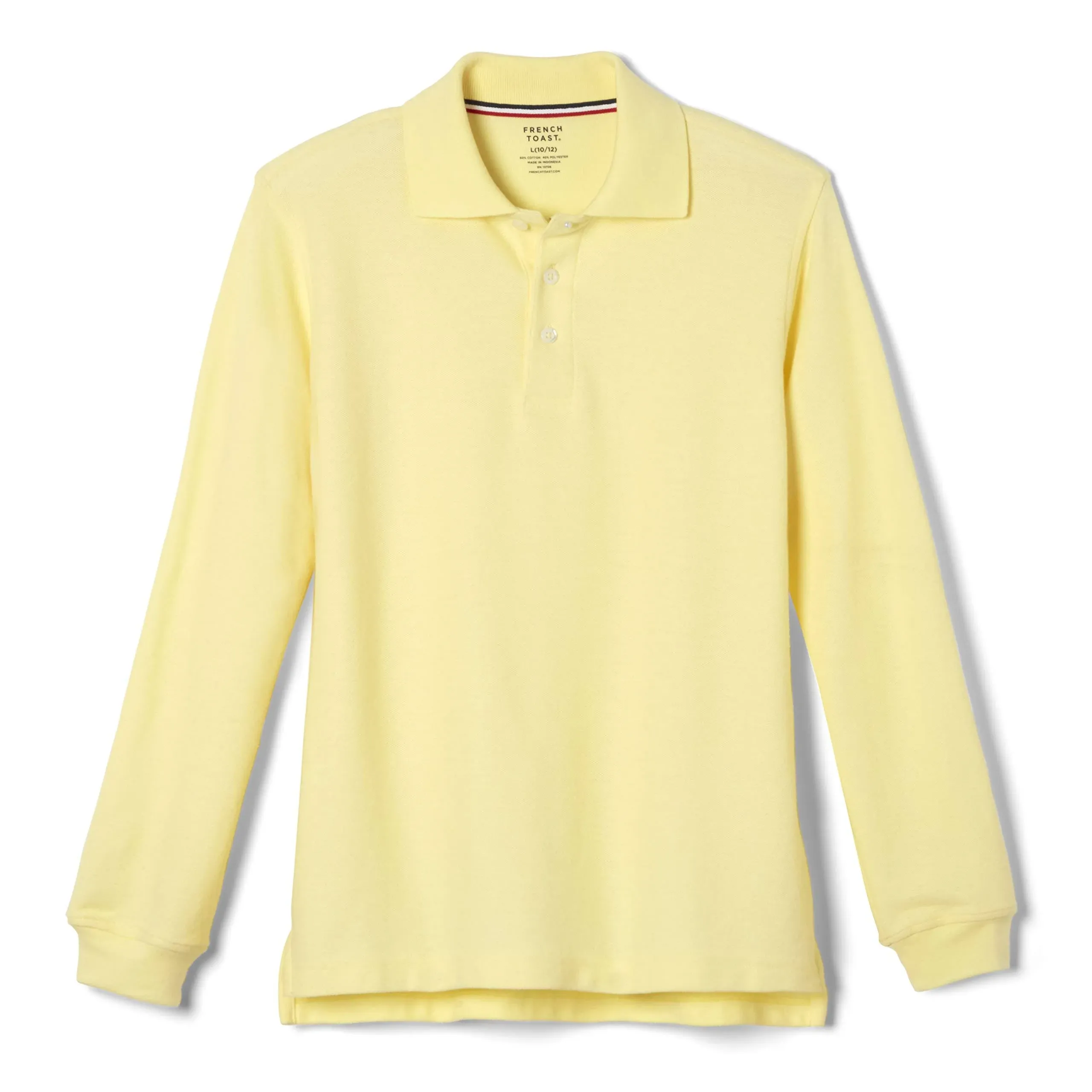 French Toast Boys Long Sleeve Pique Polo Shirt