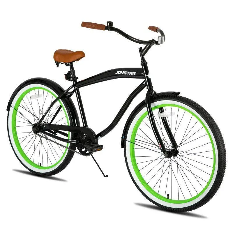 20 inch Black Beach Cruiser Bike for Girls, Boys, Mens and Womens, Single Speed ...