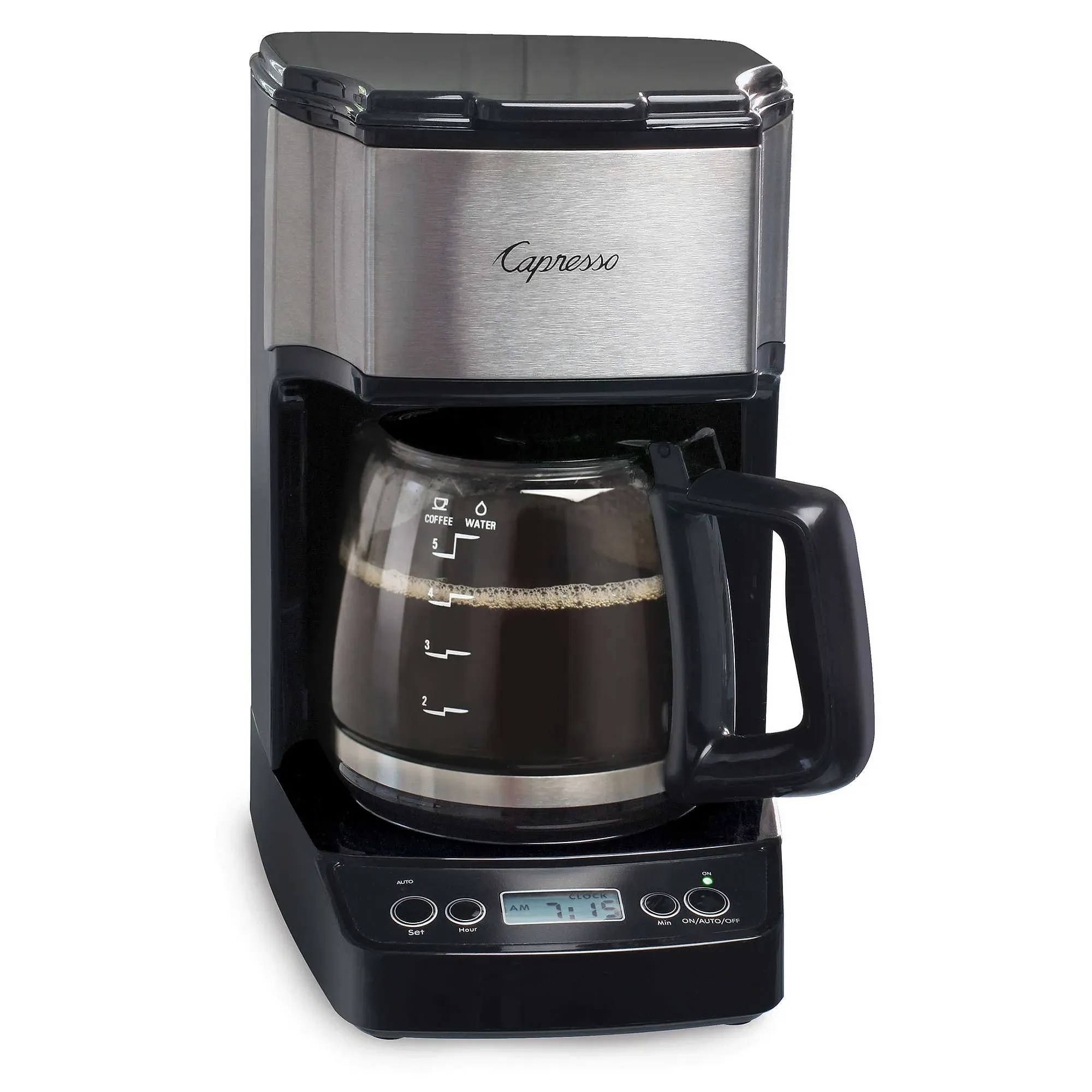 Capresso 426.05 Black Polyprop/Stain<wbr/>less Steel 5-Cups Mini Drip Coffee Maker