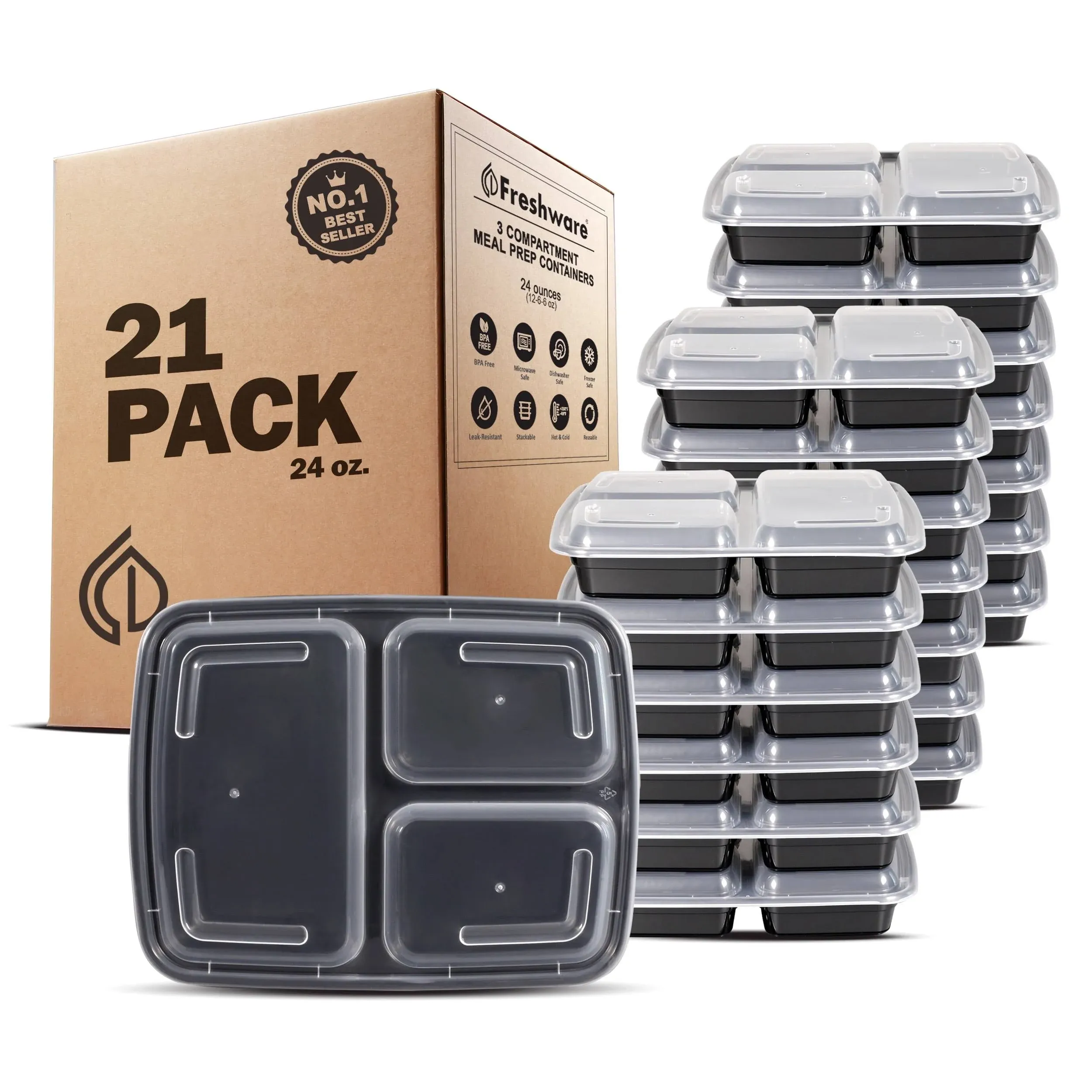 Freshware Meal Prep Containers 21 Pack