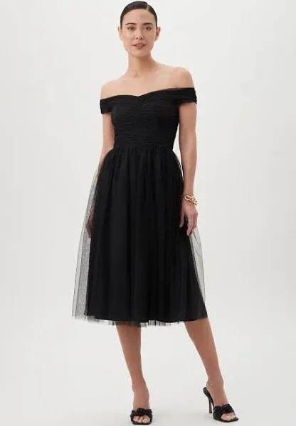 Trina Turk Women's Off The Shoulder Tulle Cocktail Dress