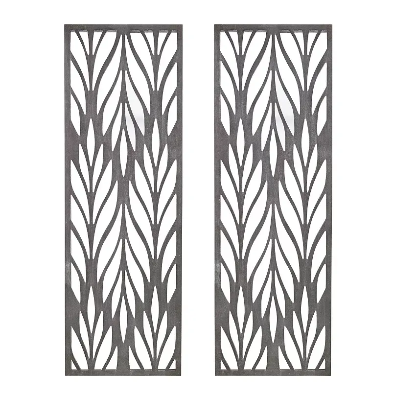 Madison Park Florian Botanical Carved Wood Panel 2-piece Wall Decor Set