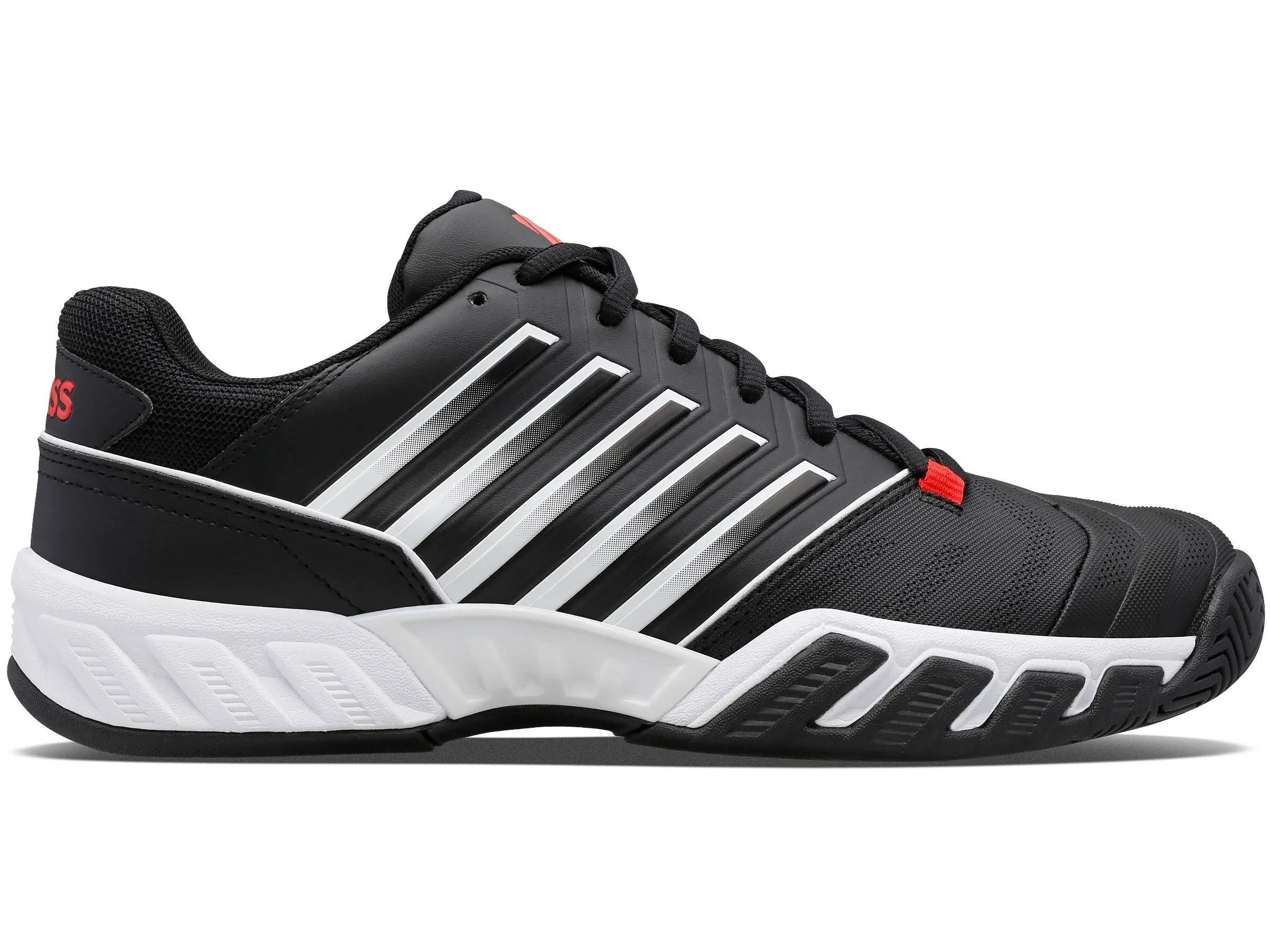 K-Swiss BigShot Light 4 Men&#039;s Tennis Shoe (Black/White/P<wbr/>oppy Red) For All Courts