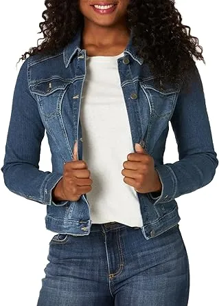 Riders by Lee Indigo Women's Stretch Denim Jacket, White, Small