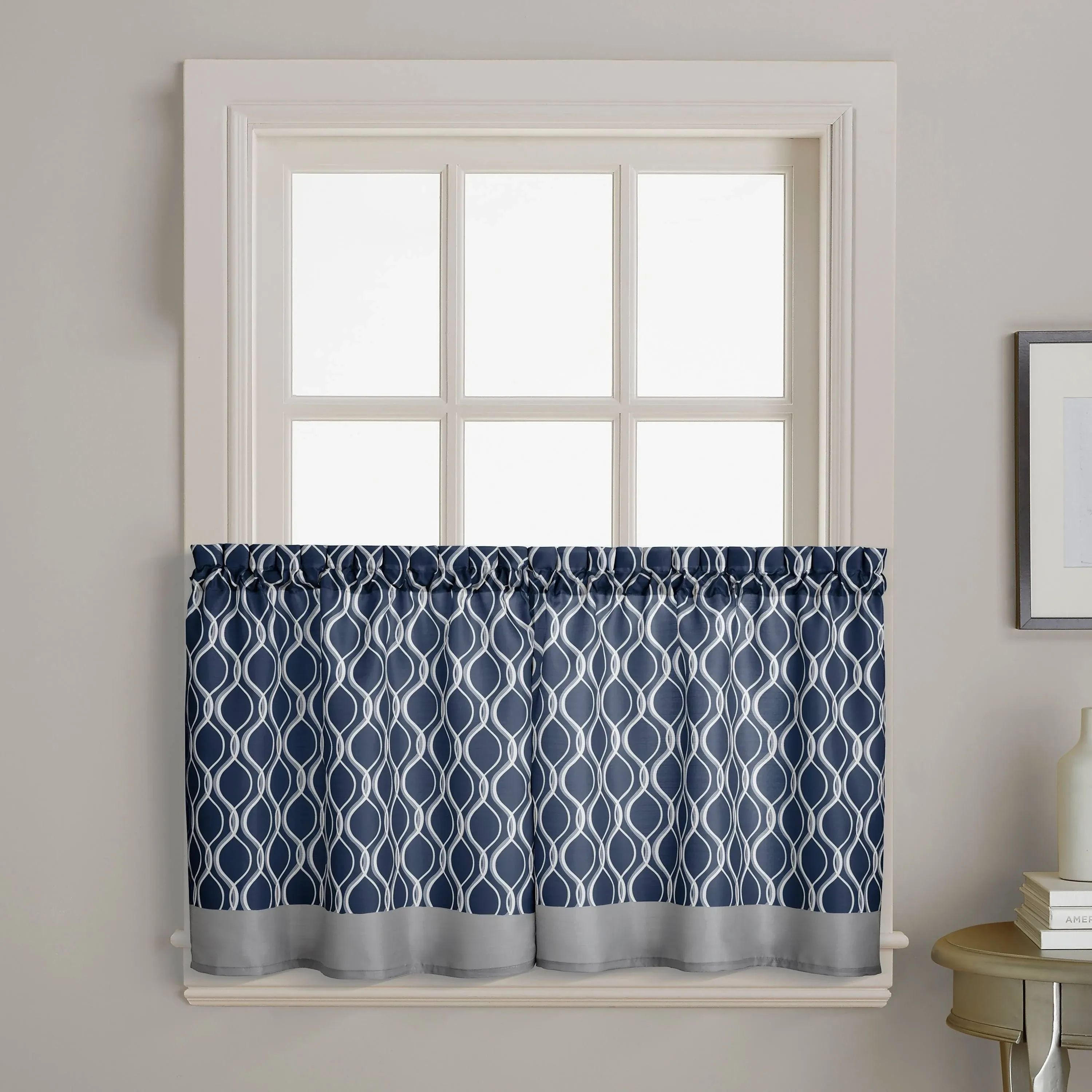 CHF Morocco Valance, 50" W x 18" L, Navy