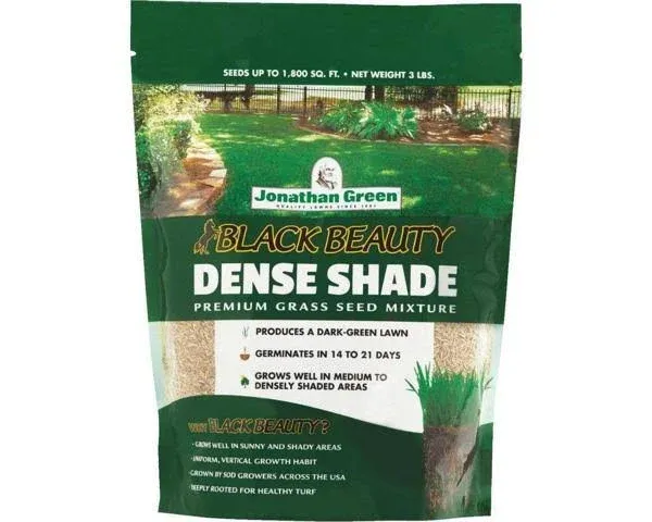 Jonathan Green (#10610) Black Beauty Dense Shade Grass Seed Mix, 25# bag