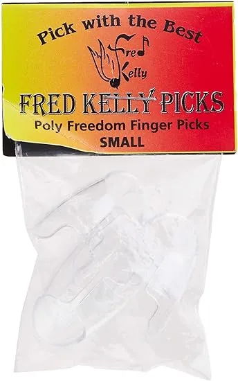 Fred Kelly Picks P7FF-M-3 Poly Freedom Finger Pick Medium Guitar Pick