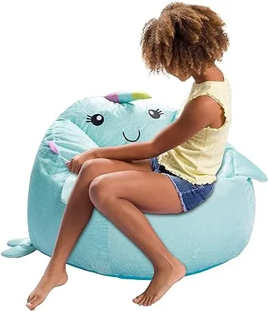 Posh Creations Cute Soft and Comfy Bean Bag Chair for Kids