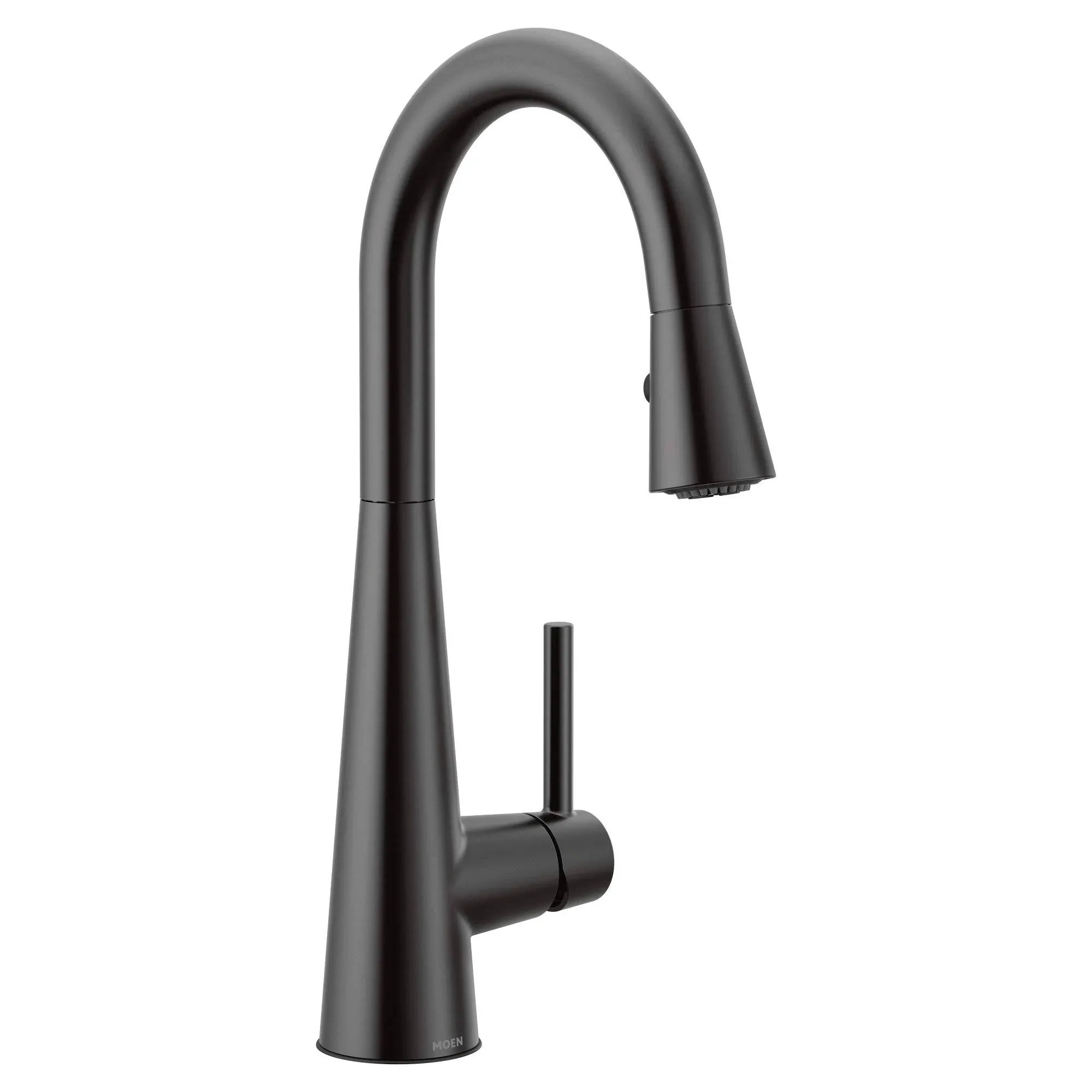 Moen 7664BL - Sleek One-Handle Pulldown Bar Faucet - Matte Black