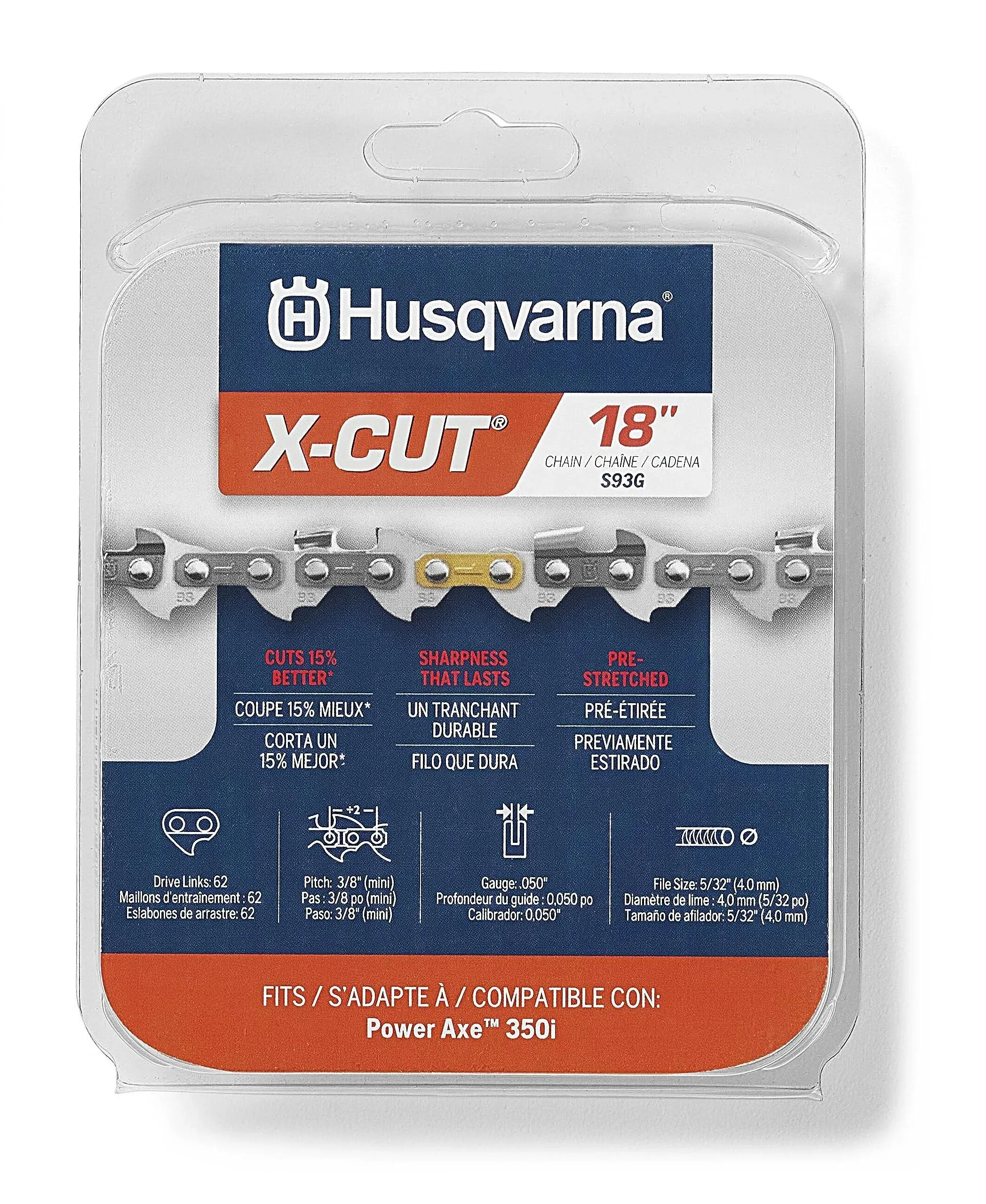 Husqvarna X-Cut S93G 18" Chainsaw Chain - 597469562