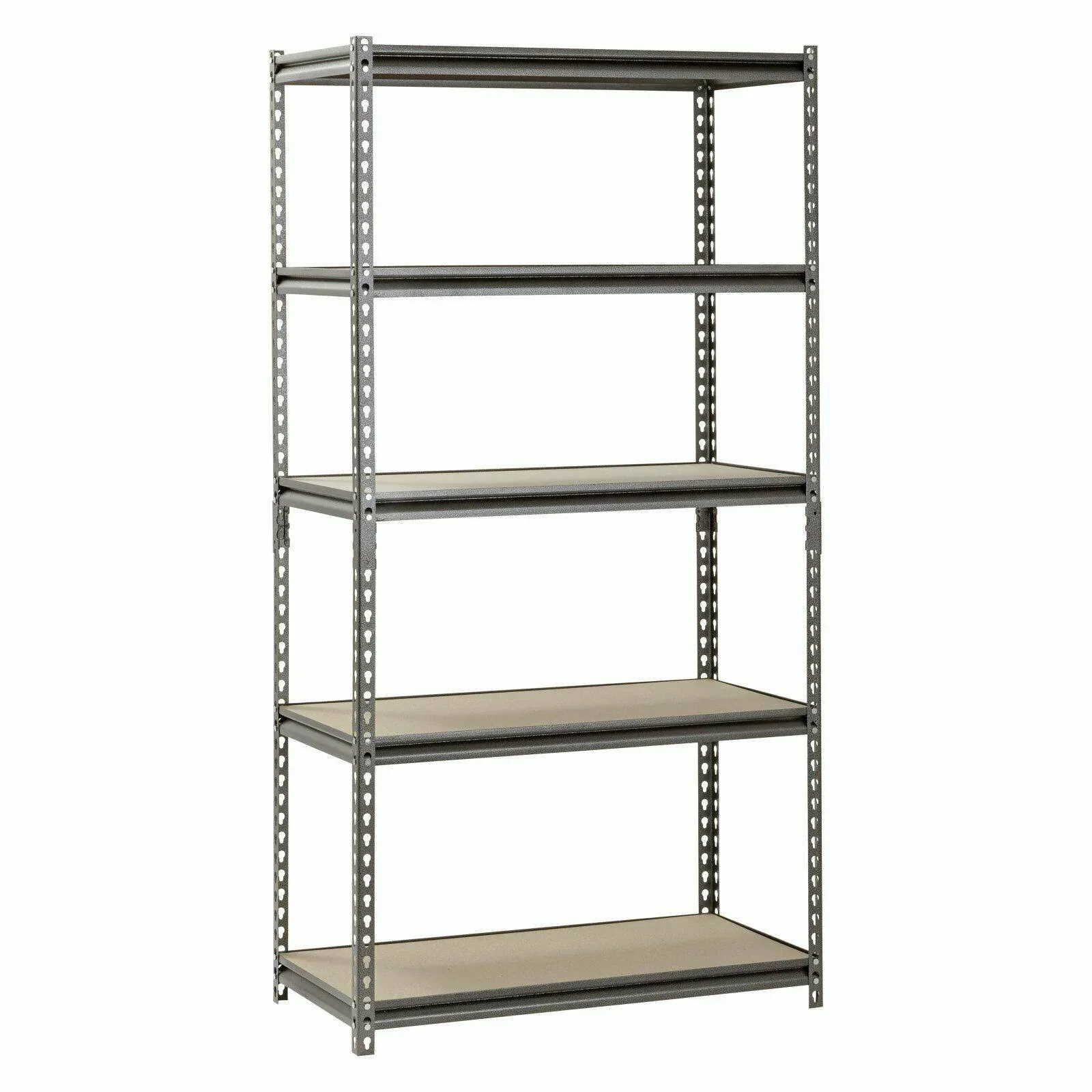 Muscle Rack 18" D x 36" W x 72" H, 5-Shelf Steel Shelving, Silver-Vein