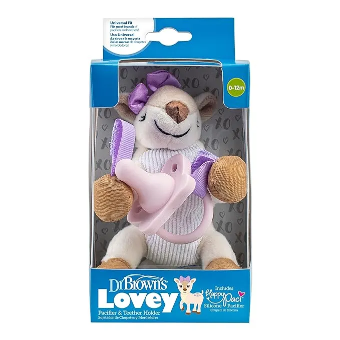 Dr. Brown's Lovey Triceratop Pacifier and Teether Holder